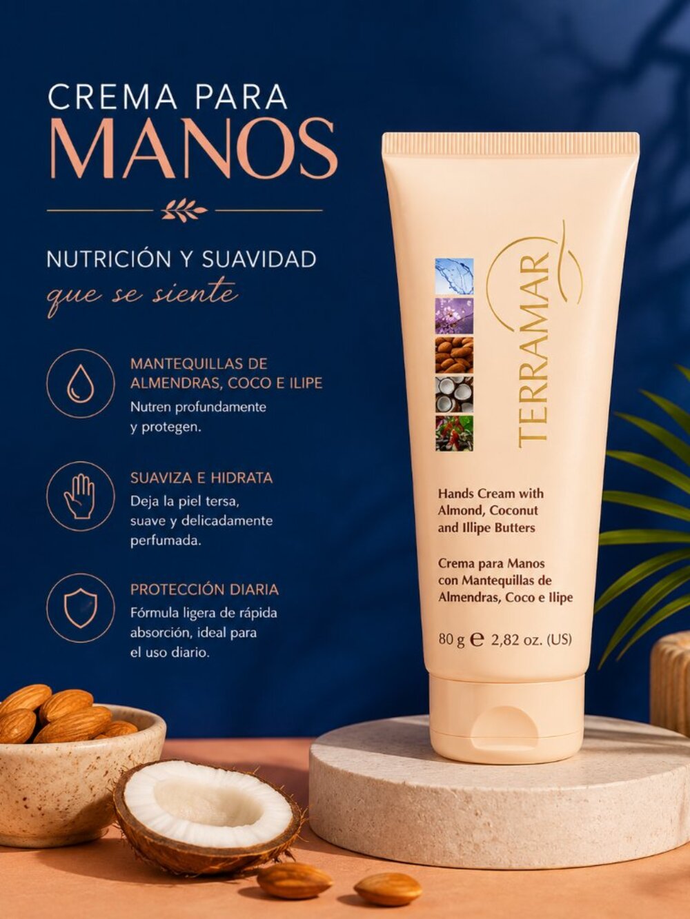 Crema para Manos con Mantequillas de Almendras/Hand Cream with Almond Butters